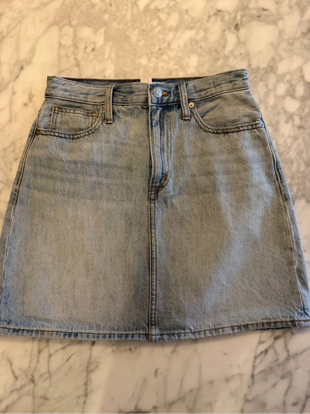 Madewell Light Blue Denim Mini Skirt